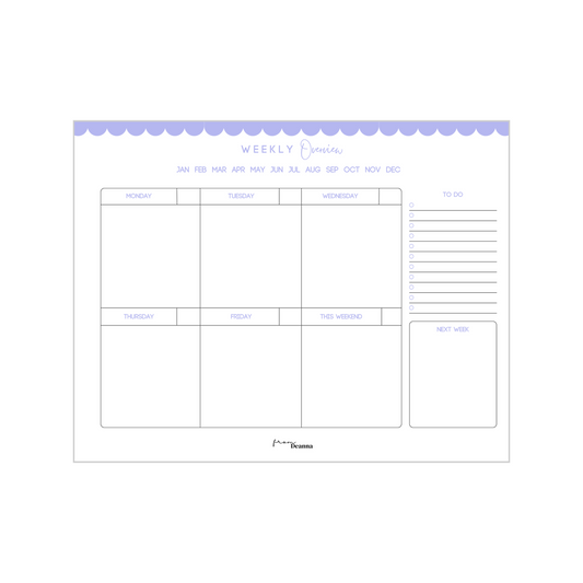 Weekly Overview Notepad