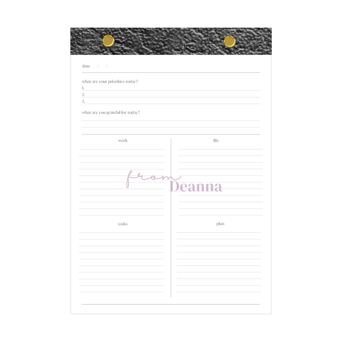 Daily Priority Refillable Notepad