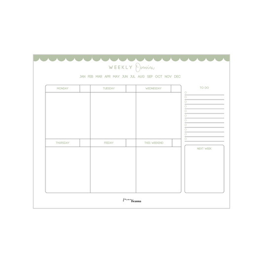 Weekly Desktop Notepad